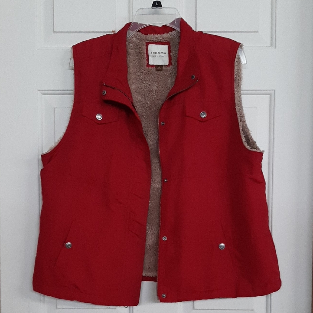 Sonoma Red Sherpa-Lined Jacket